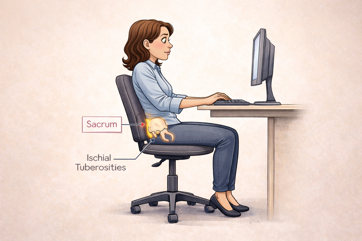 sitting correctly